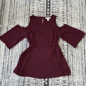 Motherhood Maternity Cold Shoulder Maternity Top